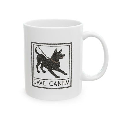Cave Canum Pompeii Mosaic Ceramic Mug, (11oz, 15oz)