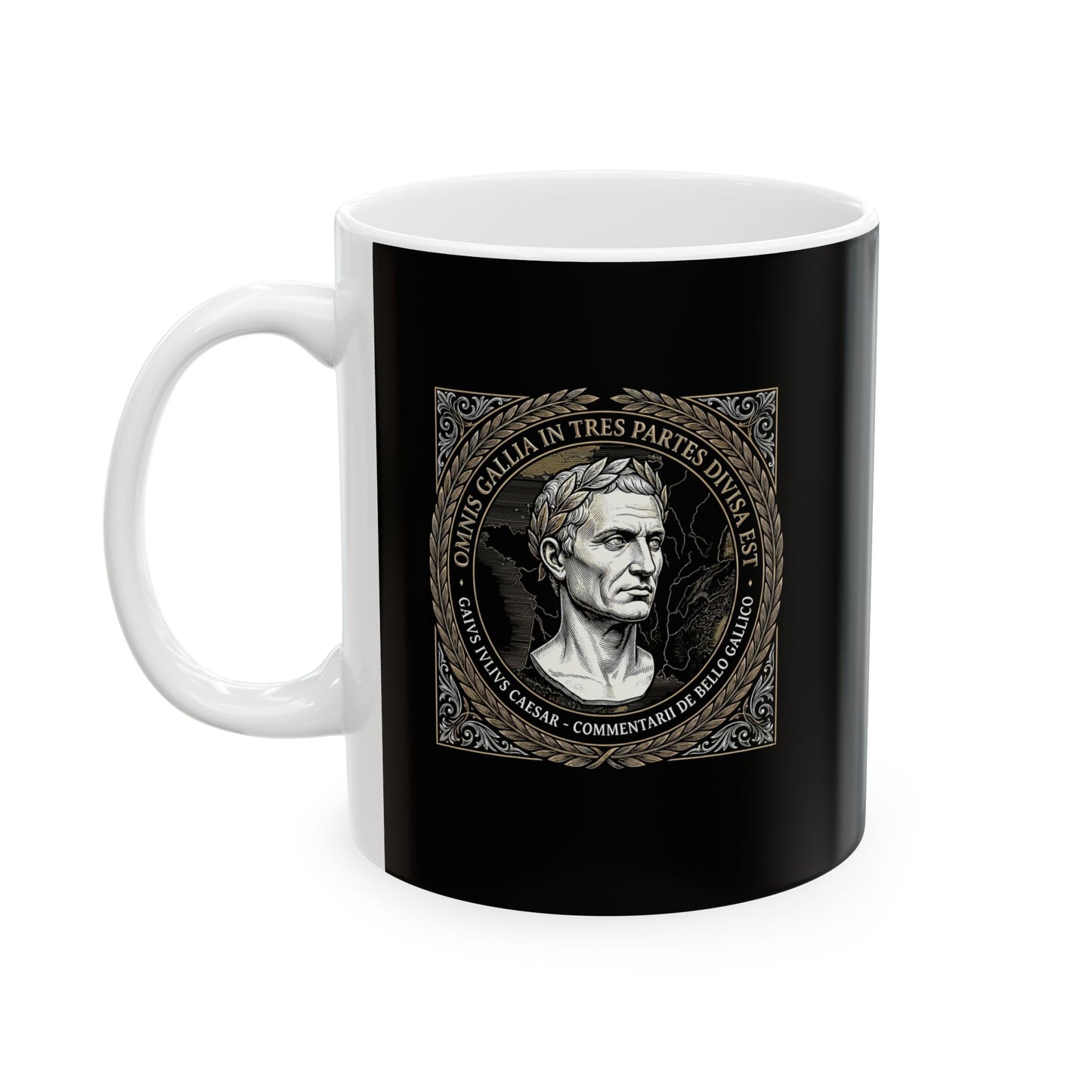 Julius Caesar Gallic War Quote Ceramic Mug, (11oz, 15oz)