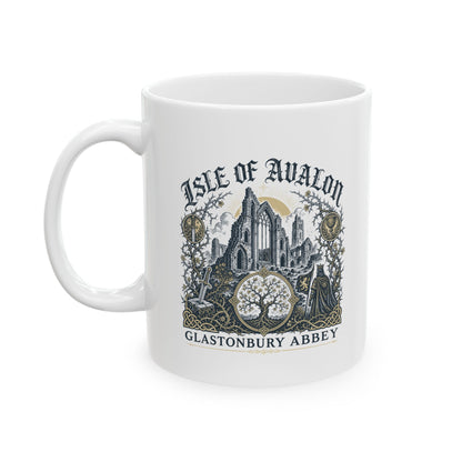Glastonbury Abbey Isle of Avalon Ceramic Mug, (11oz, 15oz)