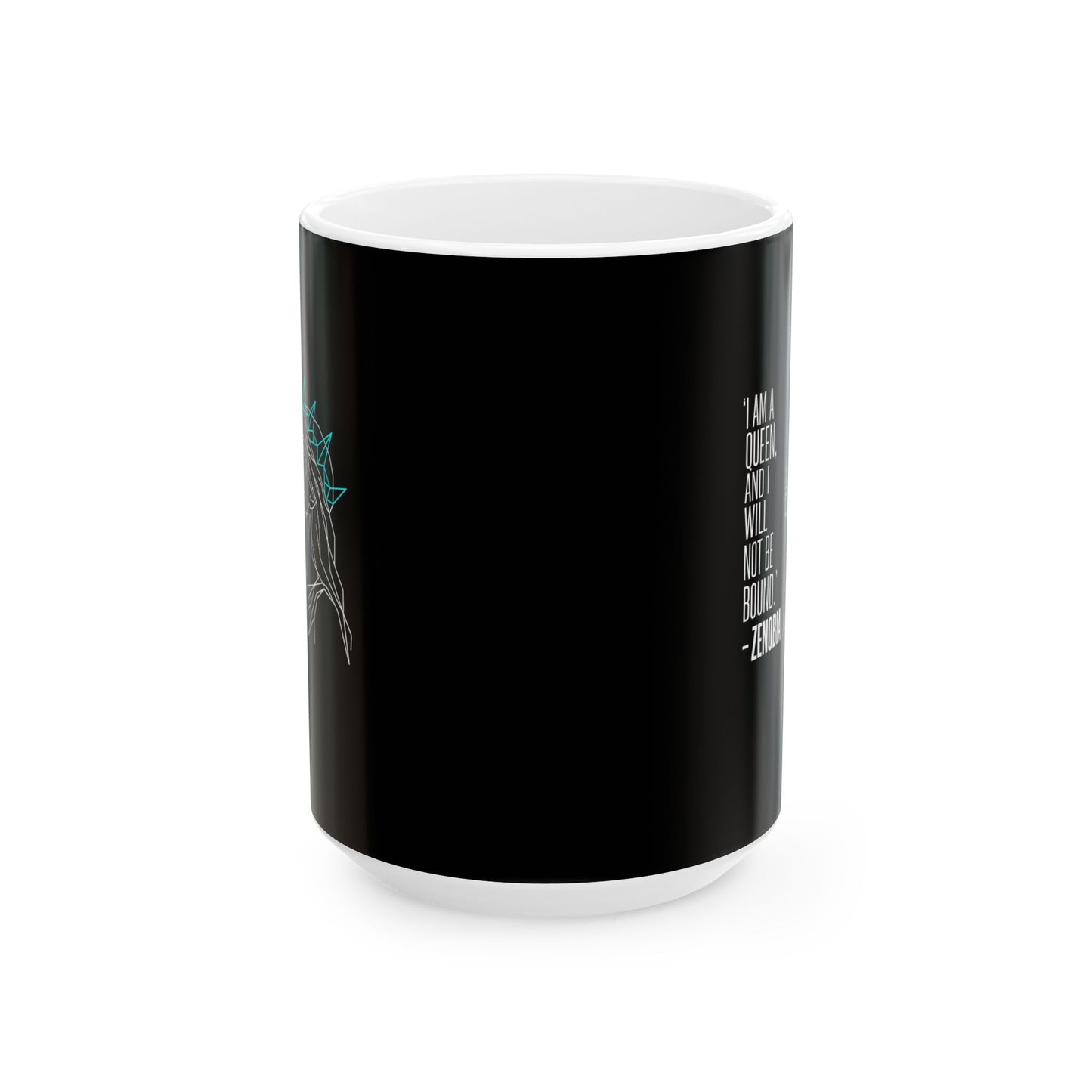 Line Art Queen Zenobia of Palmyra Ceramic Mug, (11oz, 15oz)