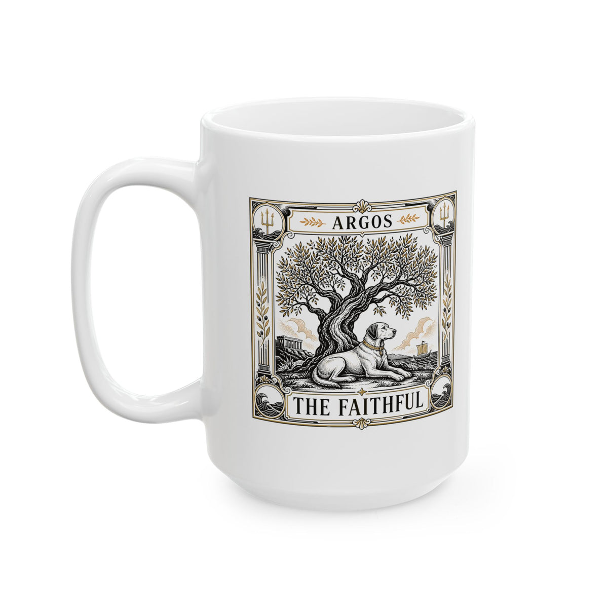 Faithful Argos Tarot Style Ceramic Mug, (11oz, 15oz)