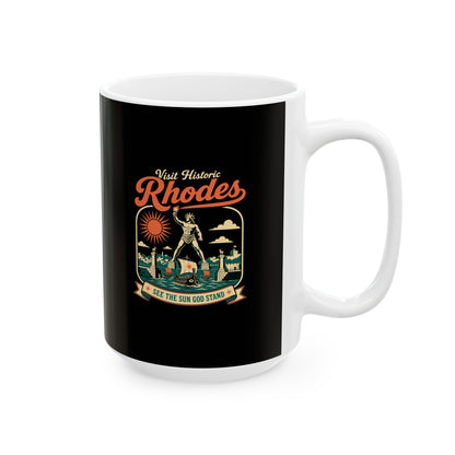 Colossus of Rhodes Visit Rhodes Ceramic Mug, (11oz, 15oz)