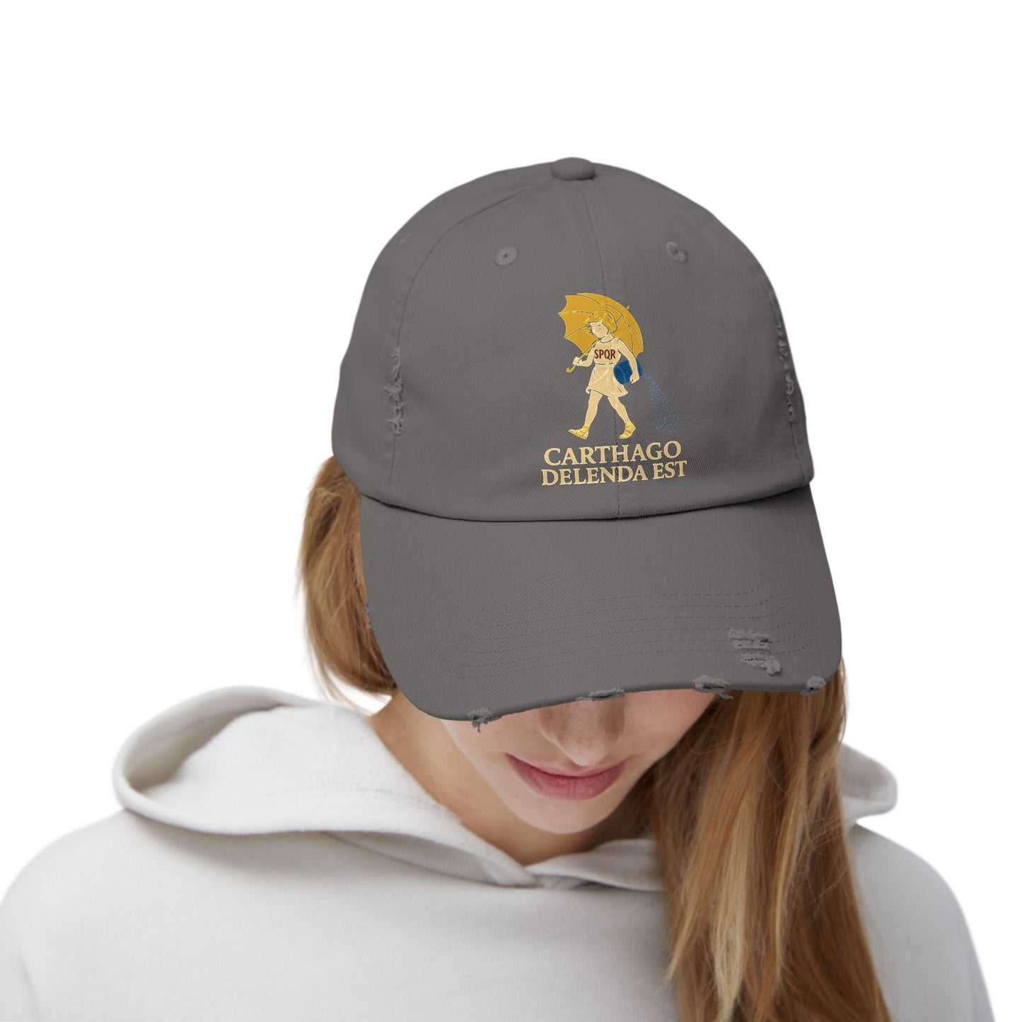 Carthago Delenda Est Morton's Salt Girl Unisex Distressed Cap