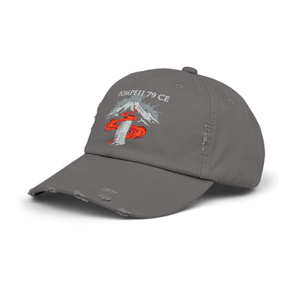 Pompeii 79 CE Vesuvius Unisex Distressed Cap
