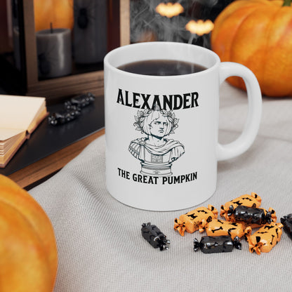 Alexander the Great Pumpkin! Statue Ceramic Mug, (11oz, 15oz)