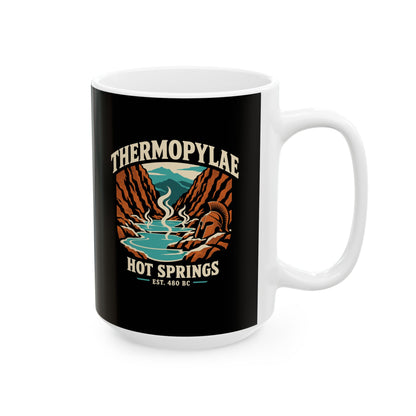Thermopylae Hot Springs Badge Ceramic Mug, (11oz, 15oz)