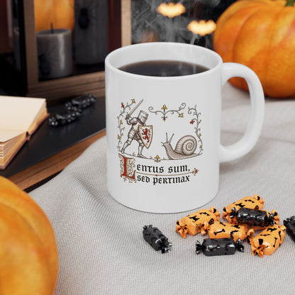 Knight vs Snail Marginalia Ceramic Mug, (11oz, 15oz)
