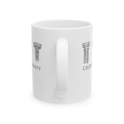 Celebrate Diversity Greek Columns Ceramic Mug, (11oz, 15oz)