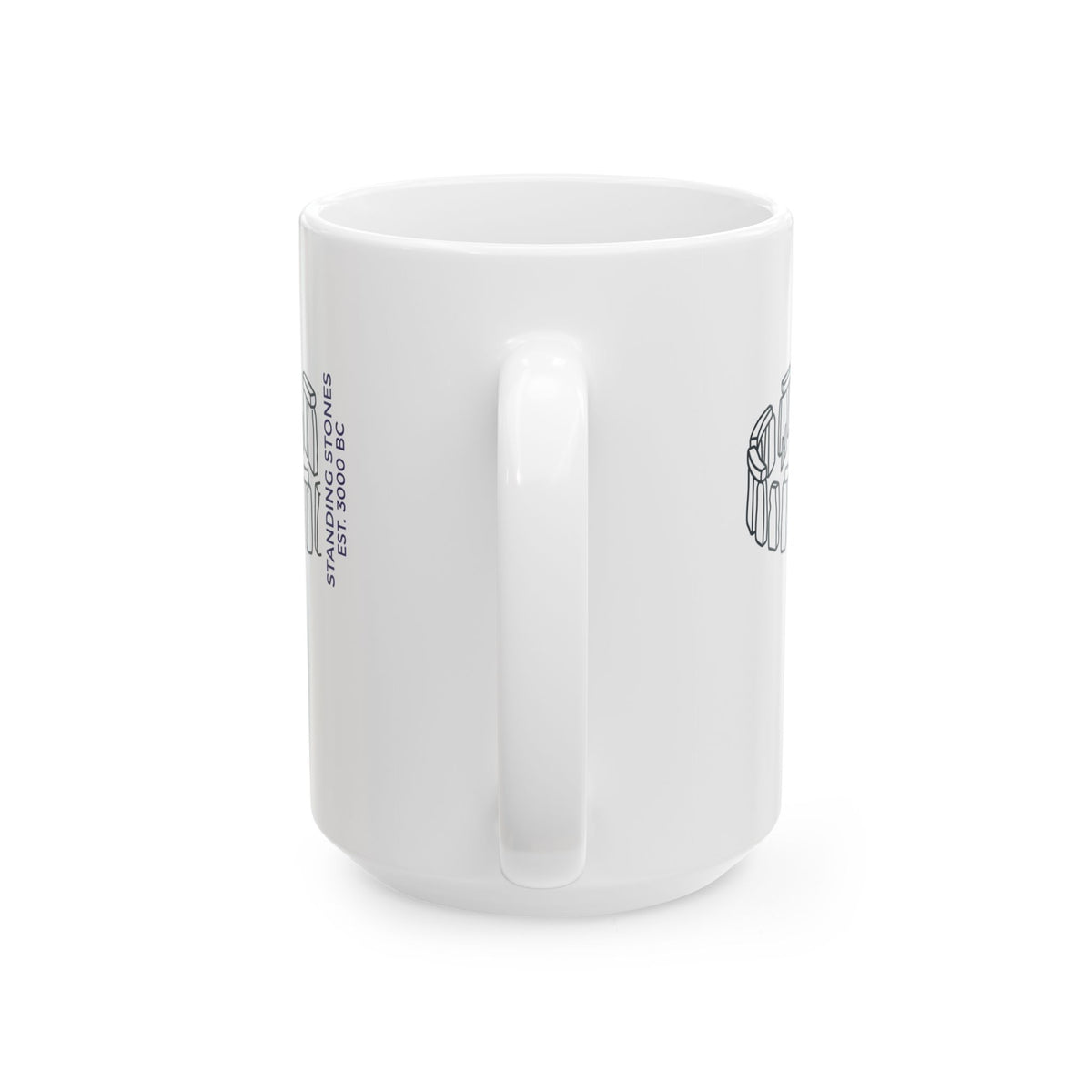 Minimalist Stone Henge Ceramic Mug, (11oz, 15oz)