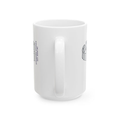 Minimalist Stone Henge Ceramic Mug, (11oz, 15oz)