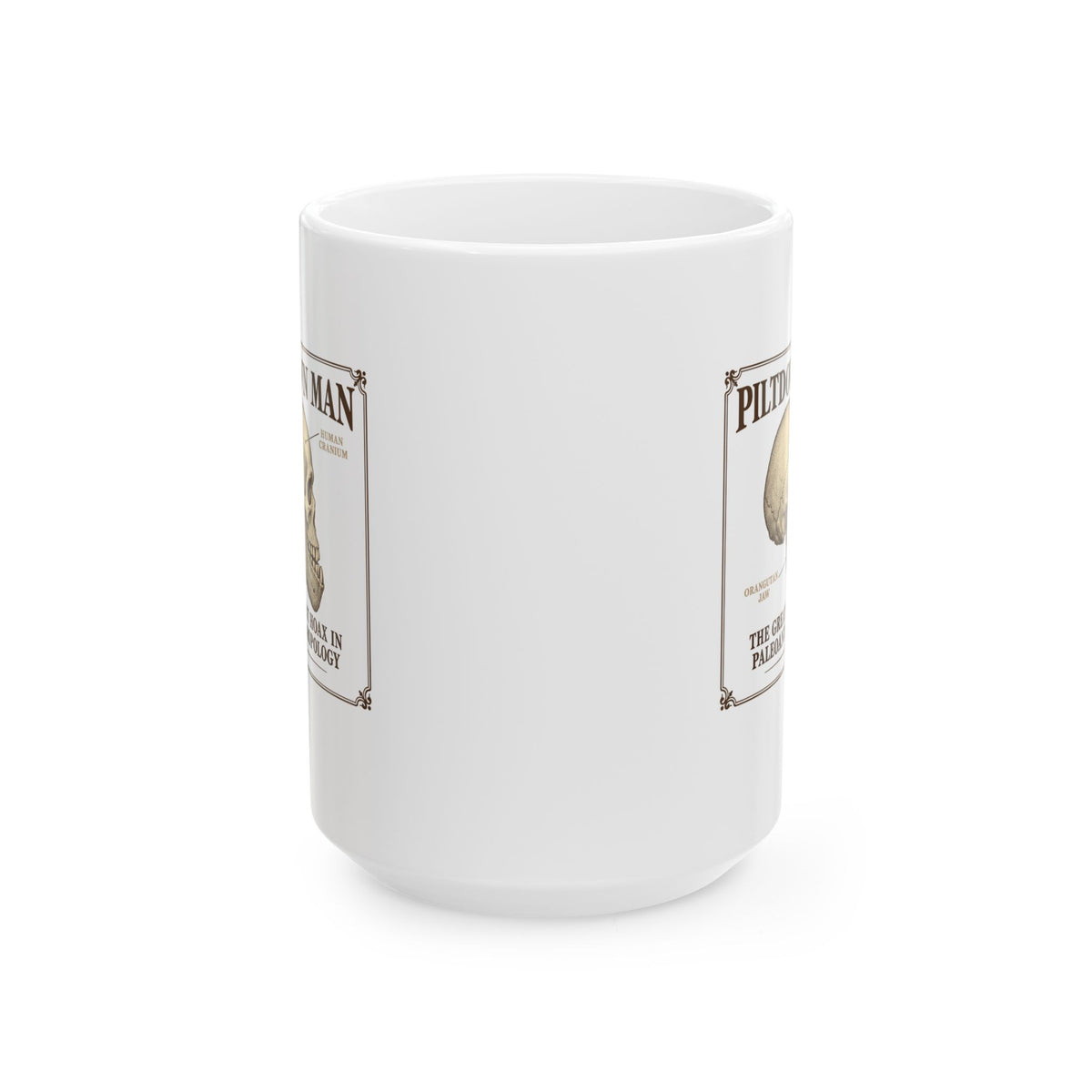 Piltdown Man Scientific Illustration Ceramic Mug, (11oz, 15oz)