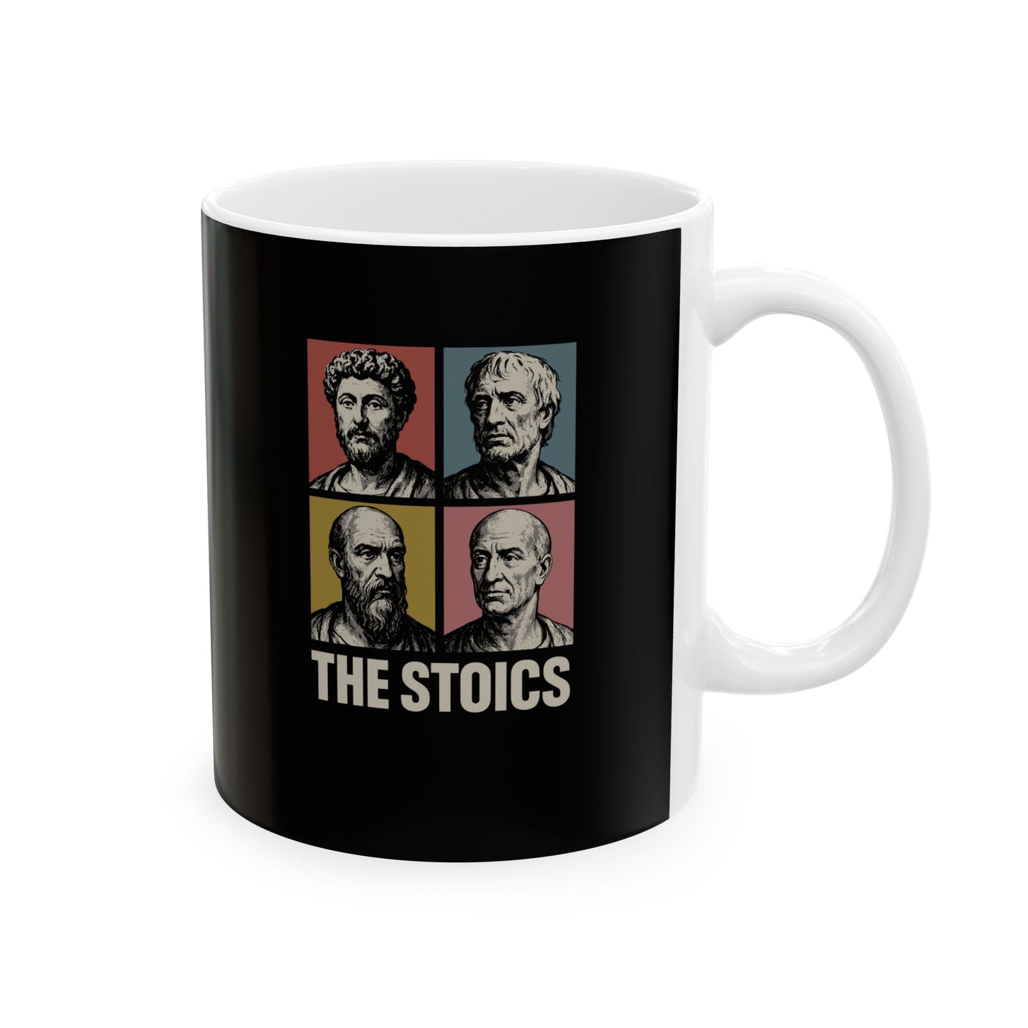 The Stoics Pop Art Ceramic Mug, (11oz, 15oz)