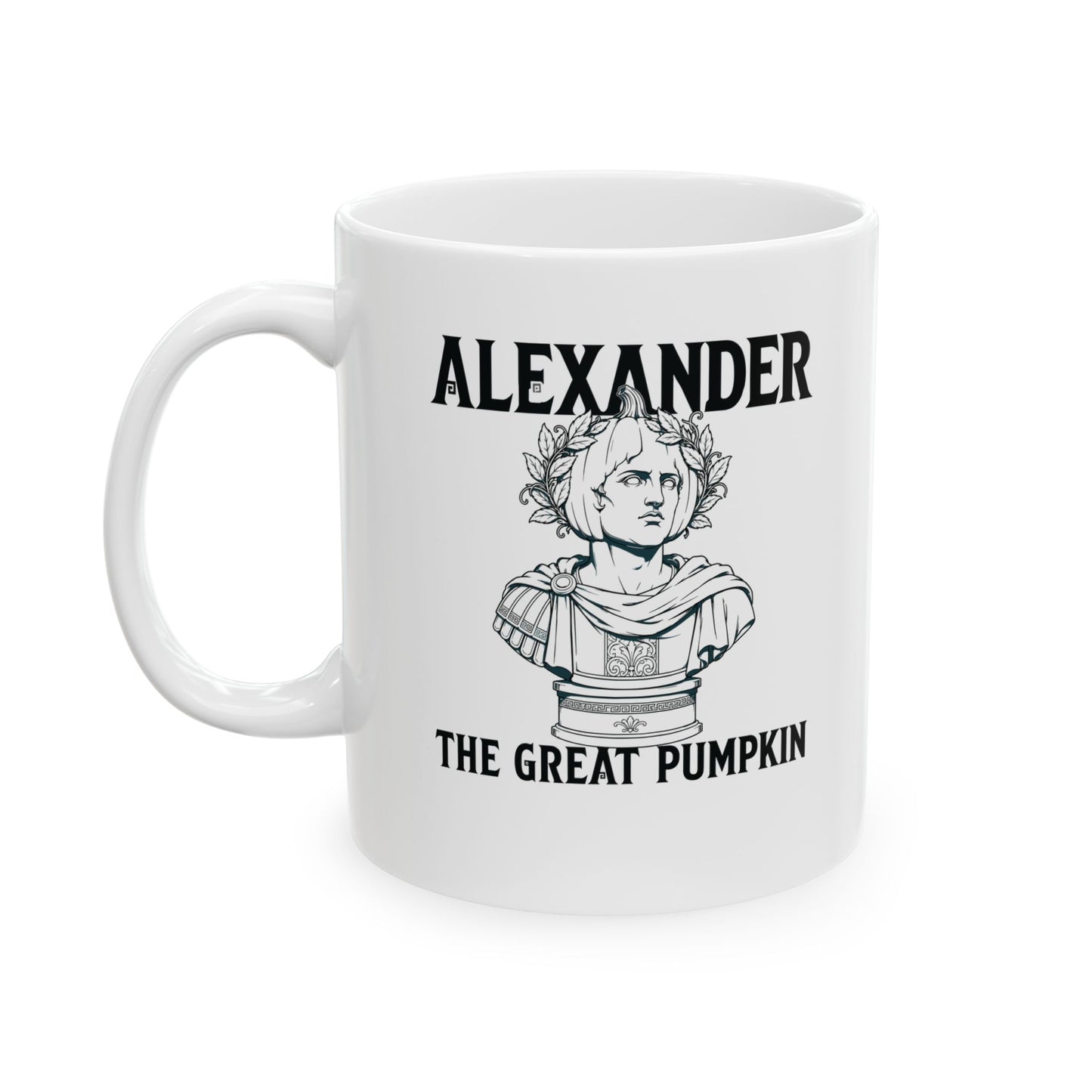 Alexander the Great Pumpkin! Statue Ceramic Mug, (11oz, 15oz)