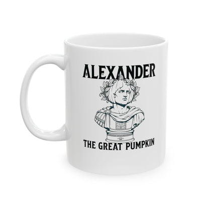 Alexander the Great Pumpkin! Statue Ceramic Mug, (11oz, 15oz)