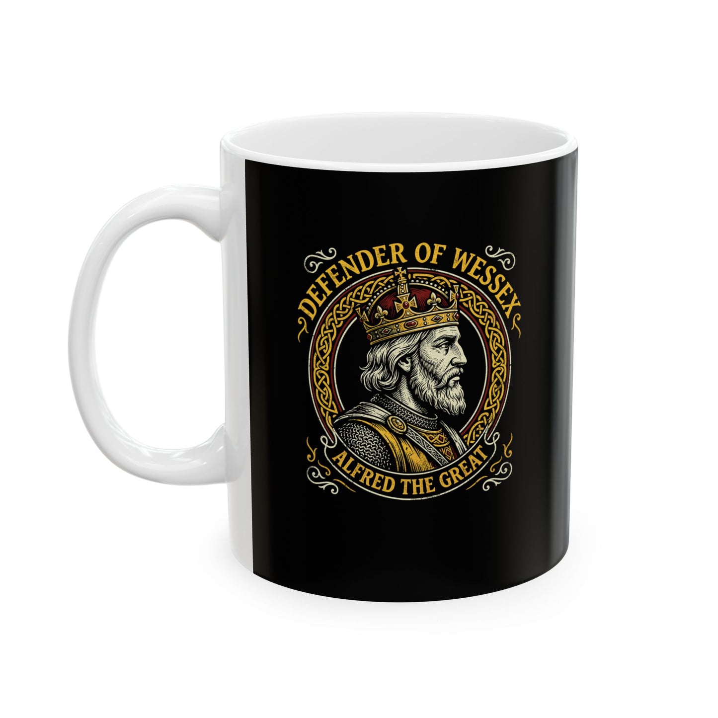 Alfred the Great Defender of Wessex Ceramic Mug, (11oz, 15oz)