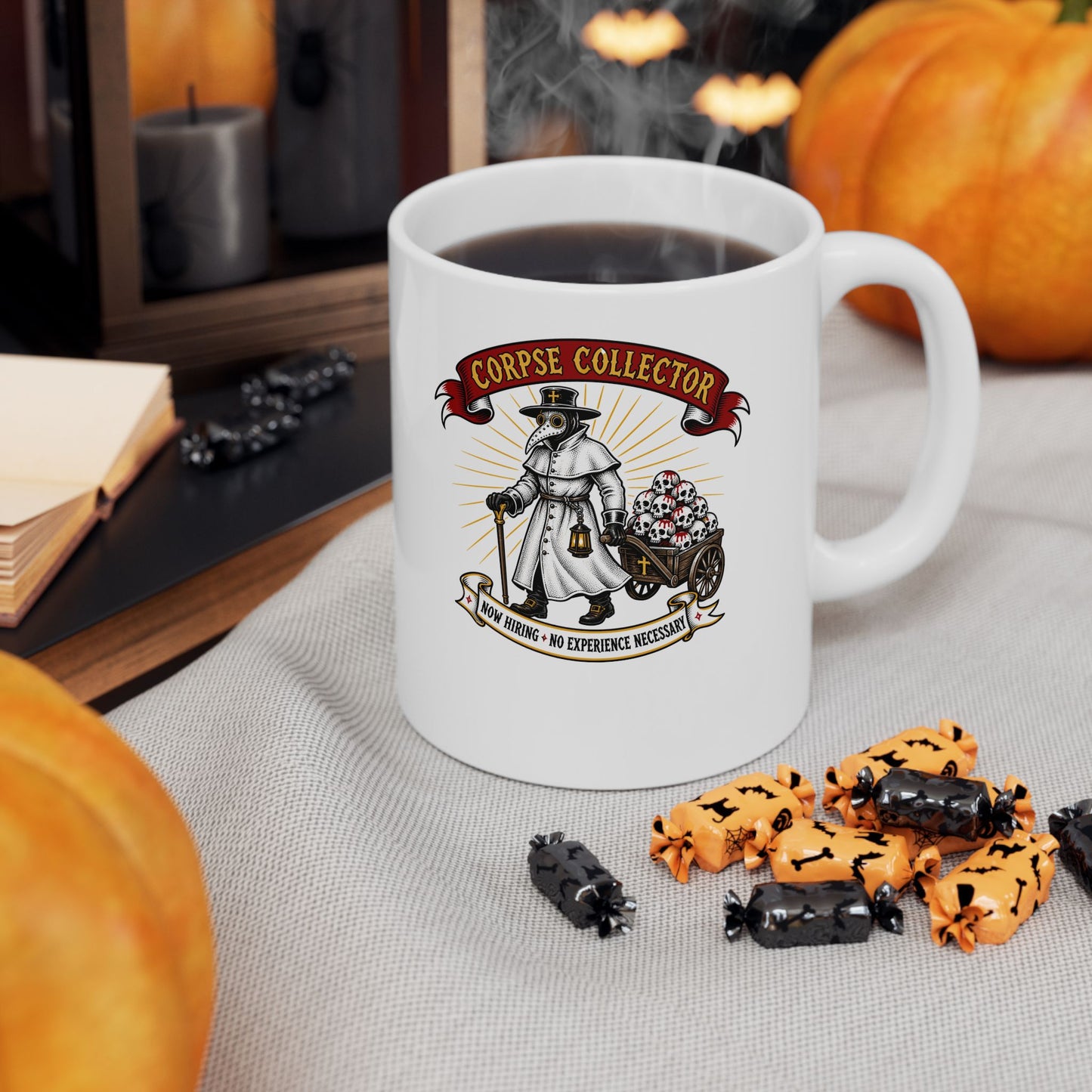 Now Hiring Plague Corpse Collector Ceramic Mug, (11oz, 15oz)