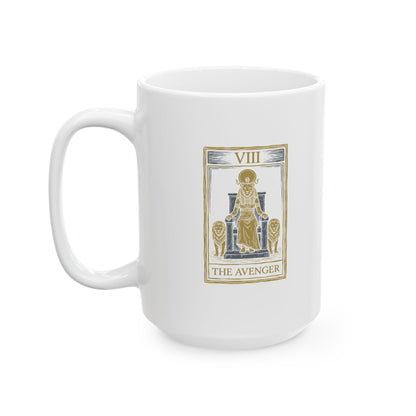 Sekhmet Avenger Tarot Ceramic Mug, (11oz, 15oz)