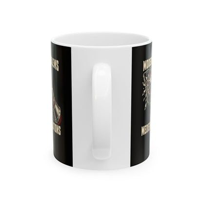 Modern Problems Require Medieval Solutions Smartphone Ceramic Mug, (11oz, 15oz)