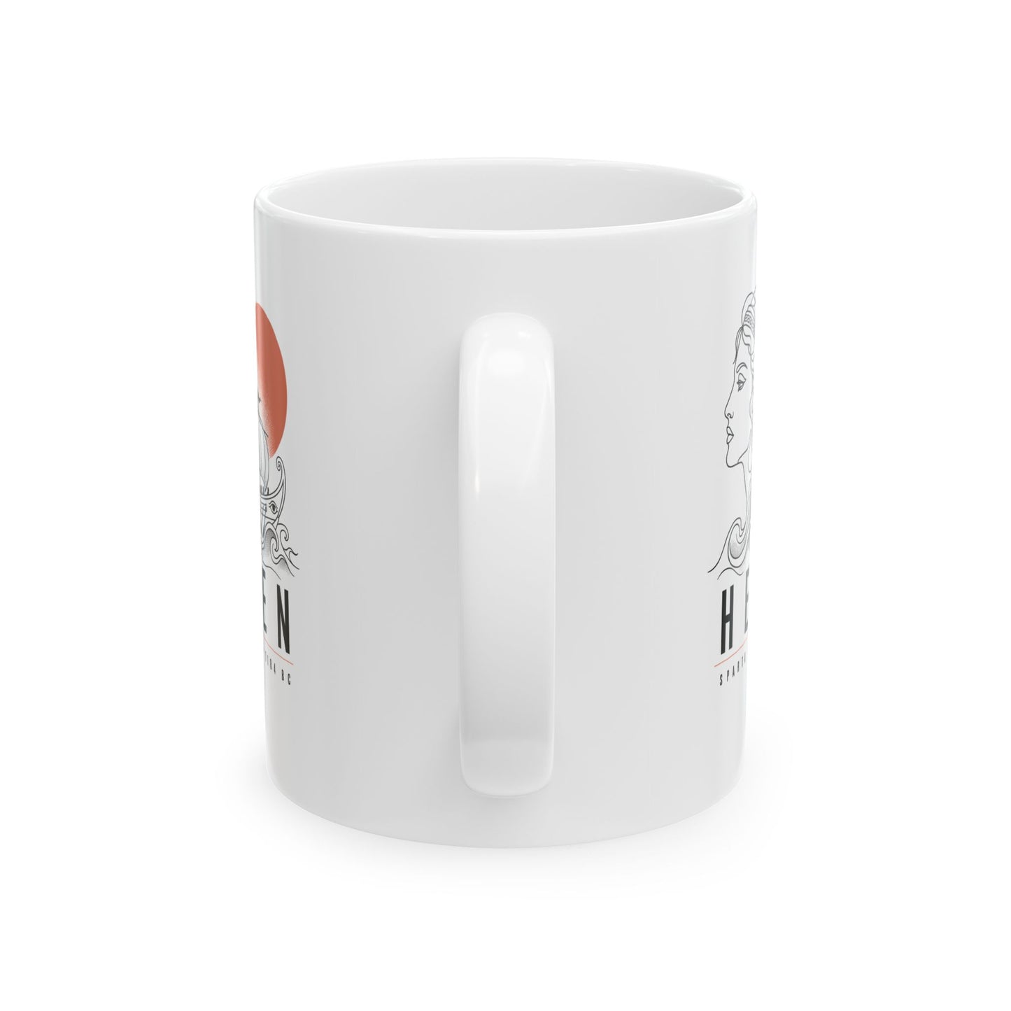 Helen of Troy Line Art Ceramic Mug, (11oz, 15oz)
