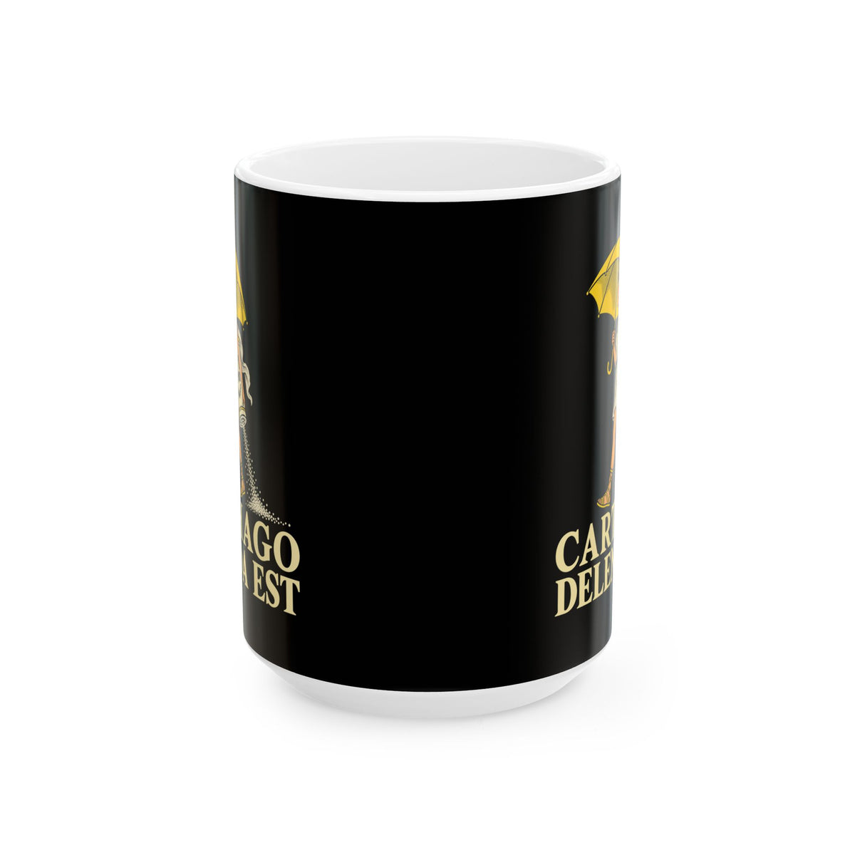 Carthago Delenda Est Salt Girl Lithograph Ceramic Mug, (11oz, 15oz)