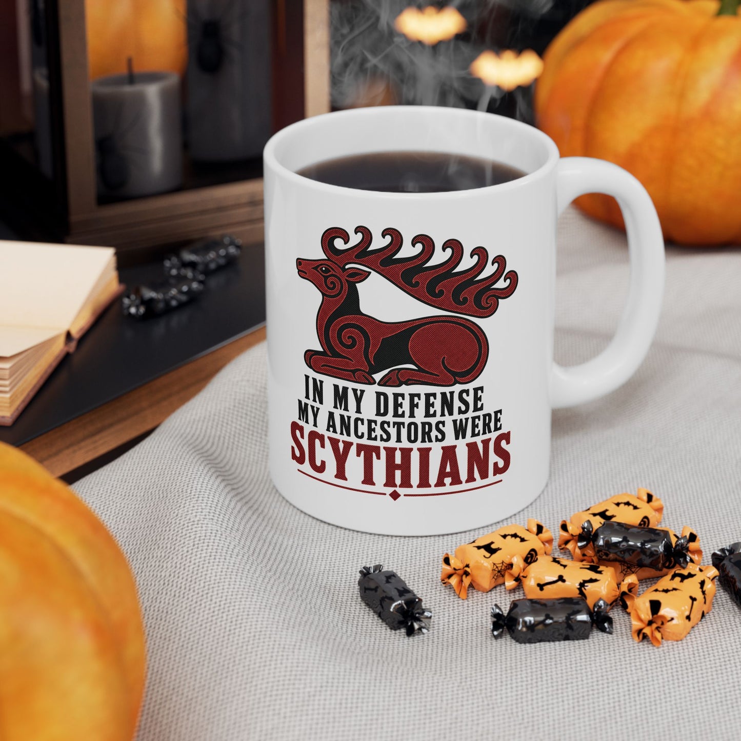 In My Defense My Ancestors Were Scythians Ceramic Mug, (11oz, 15oz)