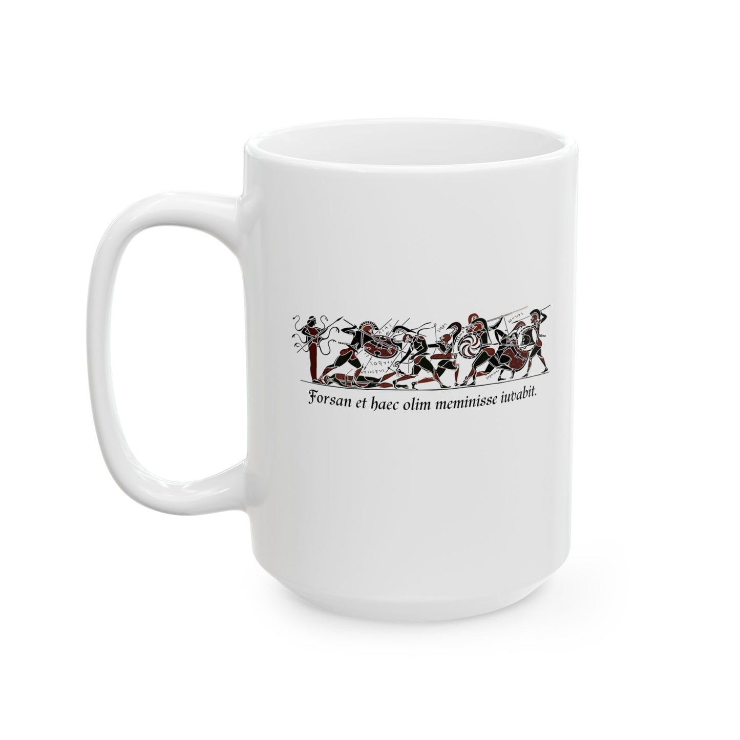 Aeneid Good Old Days Quote in Latin  Ceramic Mug, (11oz, 15oz)