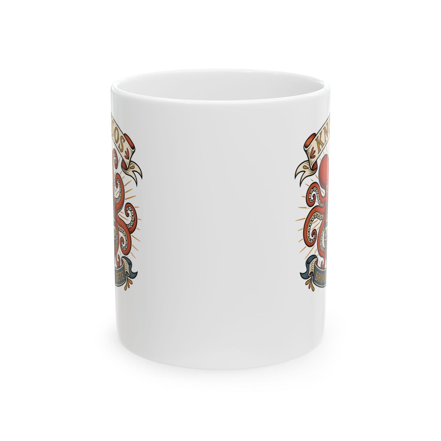 Knossos Bronze Age Crete Octopus Ceramic Mug, (11oz, 15oz)