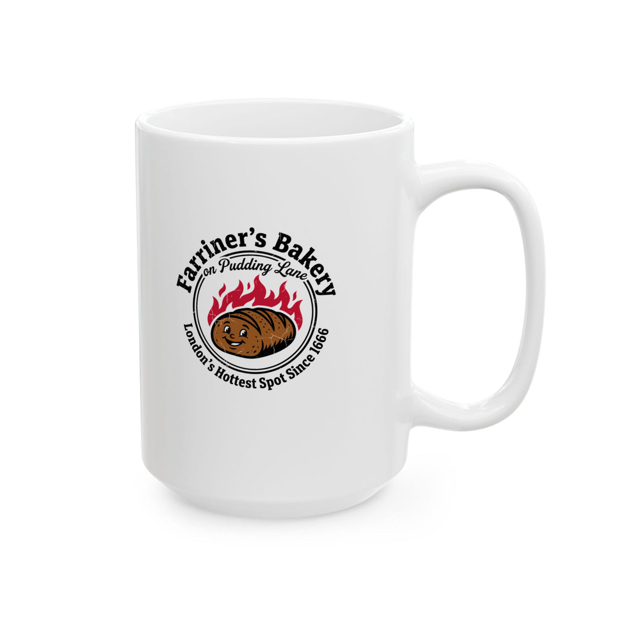 Farriner's Bakery London Fire Ceramic Mug, (11oz, 15oz)