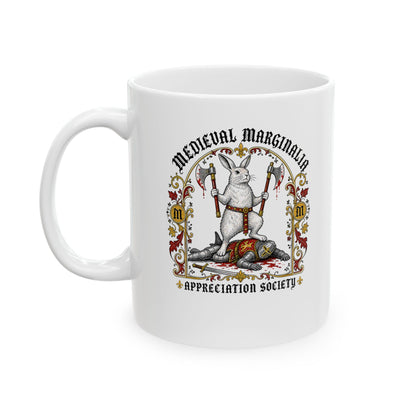 Medieval Marginalia Appreciation Society Rabbit Ceramic Mug, (11oz, 15oz)