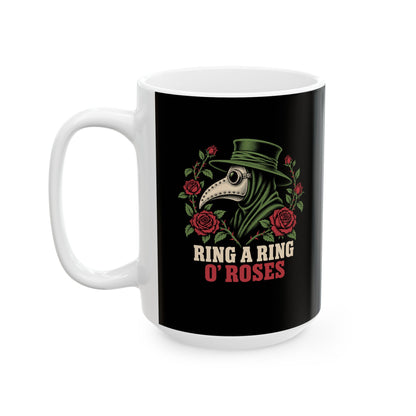 Ring a Ring o' Roses Plague Doctor Ceramic Mug, (11oz, 15oz)