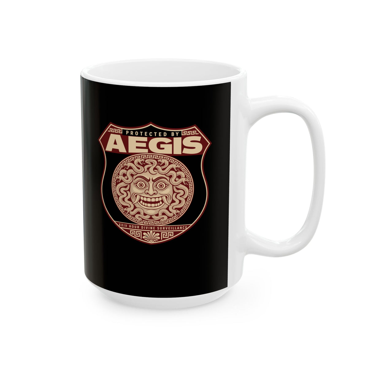 Protected by Aegis Shield Ceramic Mug, (11oz, 15oz)