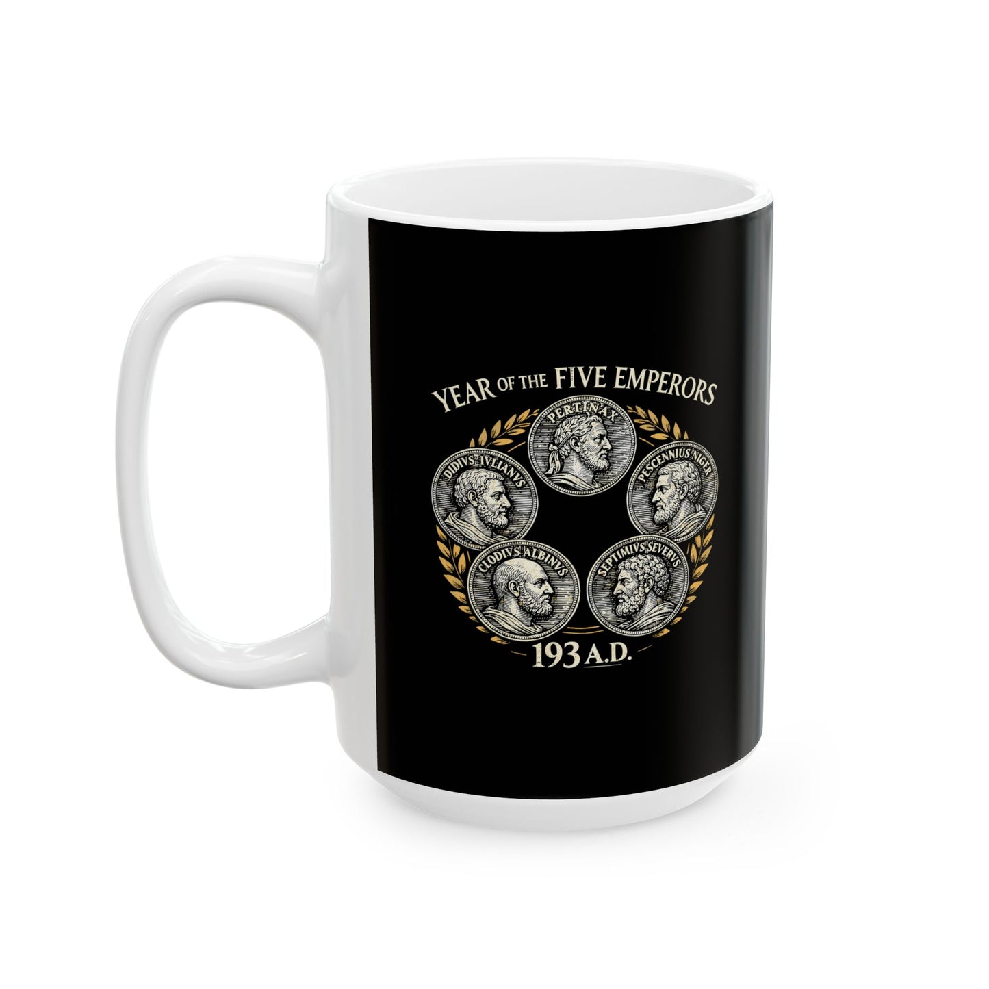 Year of the 5 Emperors Septimus Severus  Ceramic Mug, (11oz, 15oz)