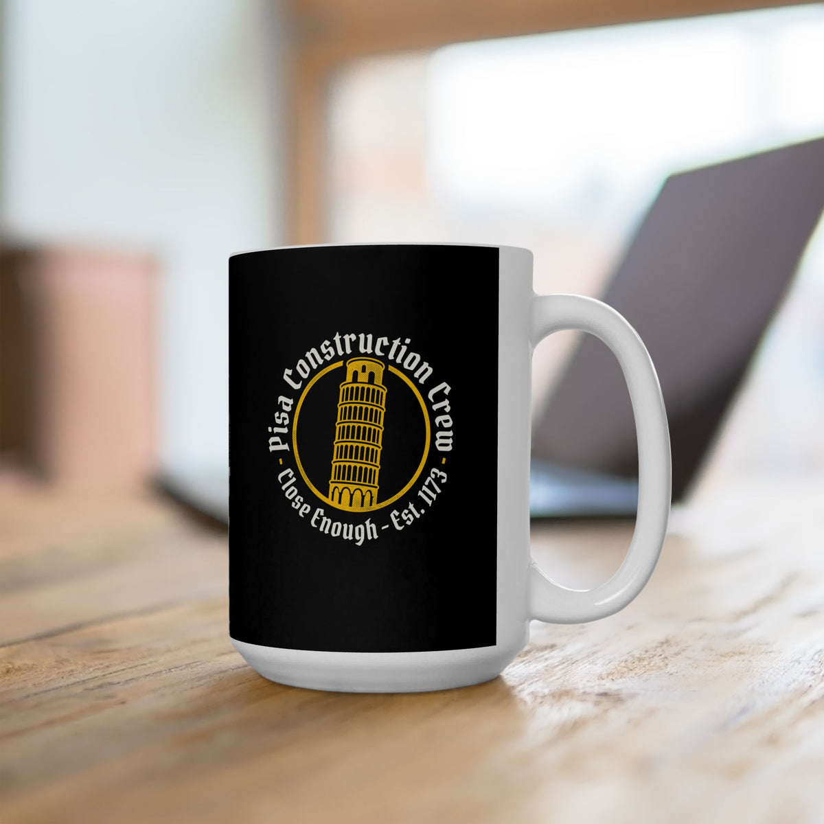 Pisa Construction Crew Leaning Tower Ceramic Mug, (11oz, 15oz)