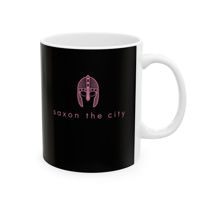 Saxon The City Logo Parody Ceramic Mug, (11oz, 15oz)