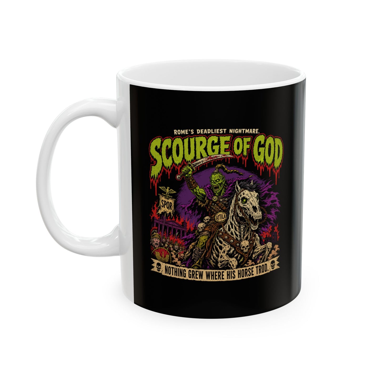 Psychobilly Attila the Hun Ceramic Mug, (11oz, 15oz)