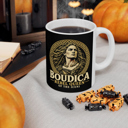 Boudica Rebel Queen Engraved Ceramic Mug, (11oz, 15oz)
