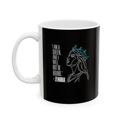 Line Art Queen Zenobia of Palmyra Ceramic Mug, (11oz, 15oz)