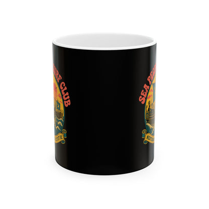 Sea People's Surf Club Ceramic Mug, (11oz, 15oz)