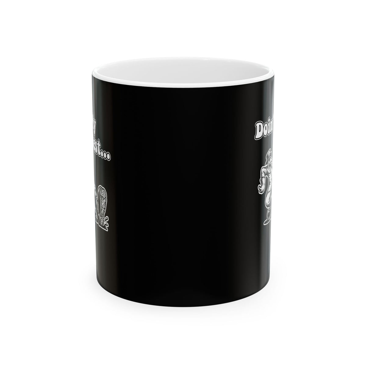 70s Style Black Plague Doctor Ceramic Mug, (11oz, 15oz)