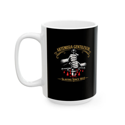 Artemesia Gentileschi Painter Ceramic Mug, (11oz, 15oz)