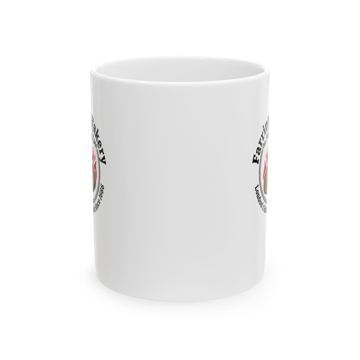 Farriner's Bakery London Fire Ceramic Mug, (11oz, 15oz)