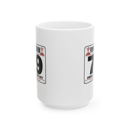 Pompeii Fun Run Race Bib Ceramic Mug, (11oz, 15oz)