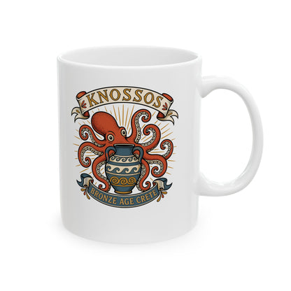 Knossos Bronze Age Crete Octopus Ceramic Mug, (11oz, 15oz)