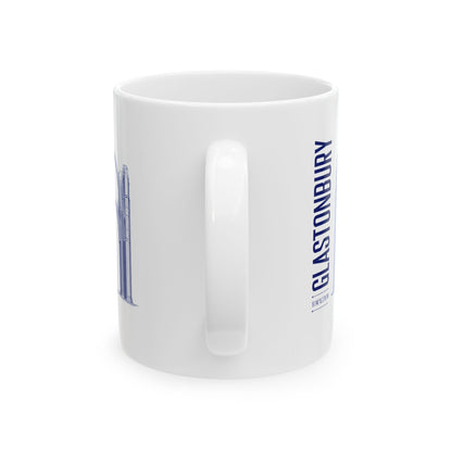 Glastonbury Abbey Blueprint Ceramic Mug, (11oz, 15oz)