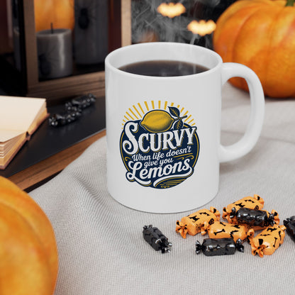 Scurvy Lemons Ceramic Mug, (11oz, 15oz)