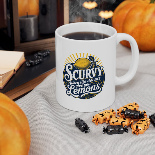 Scurvy Lemons Ceramic Mug, (11oz, 15oz)