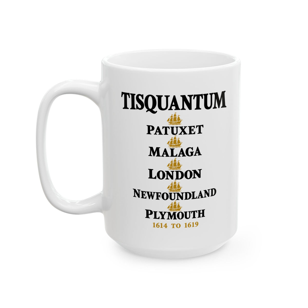 Tisquantum Route Map Ceramic Mug, (11oz, 15oz)
