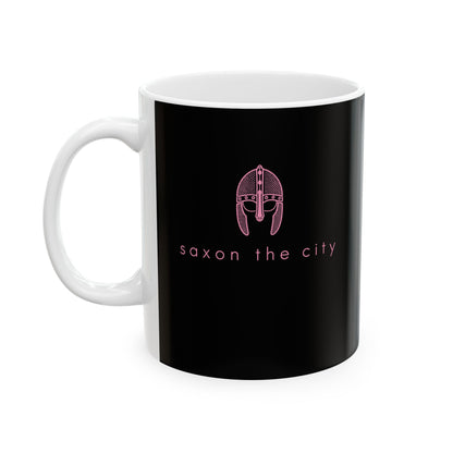 Saxon The City Logo Parody Ceramic Mug, (11oz, 15oz)