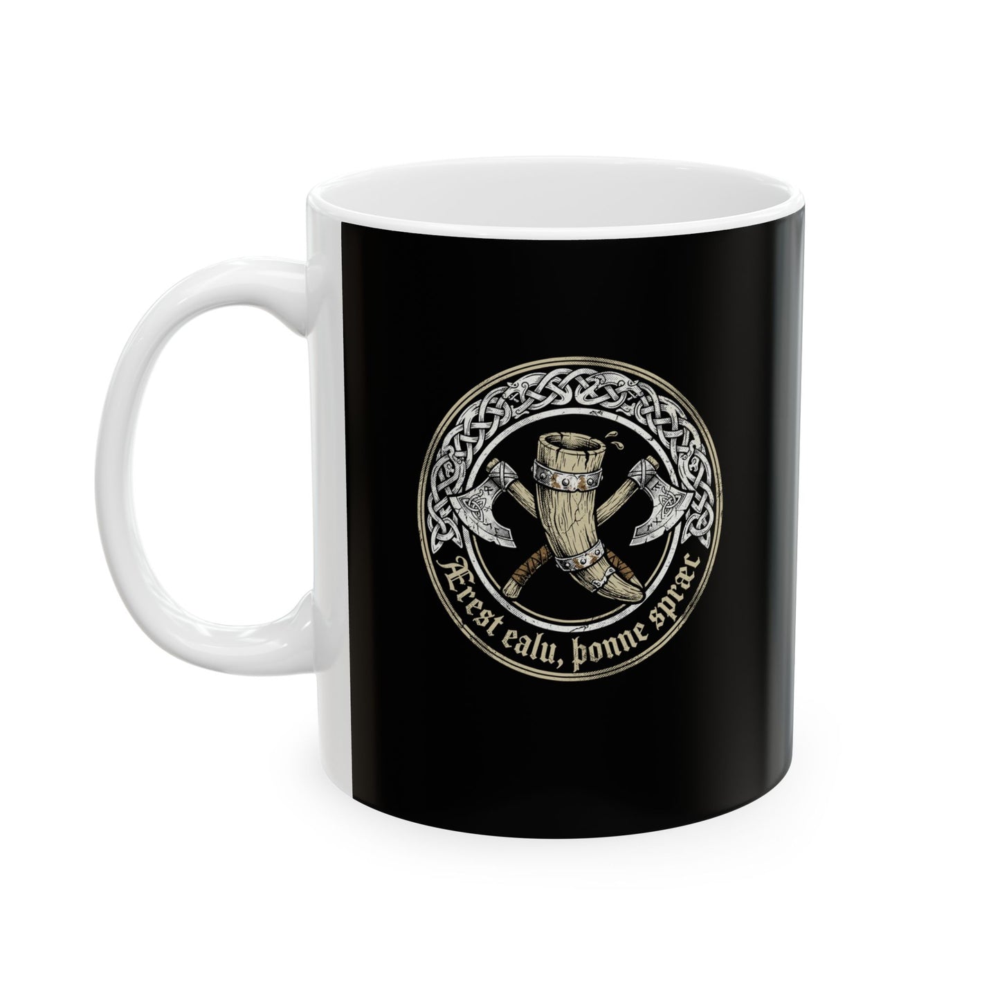 First Ale Then Speak Old English Ceramic Mug, (11oz, 15oz)