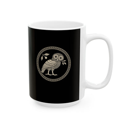 Owl of Athena Ceramic Mug, (11oz, 15oz)